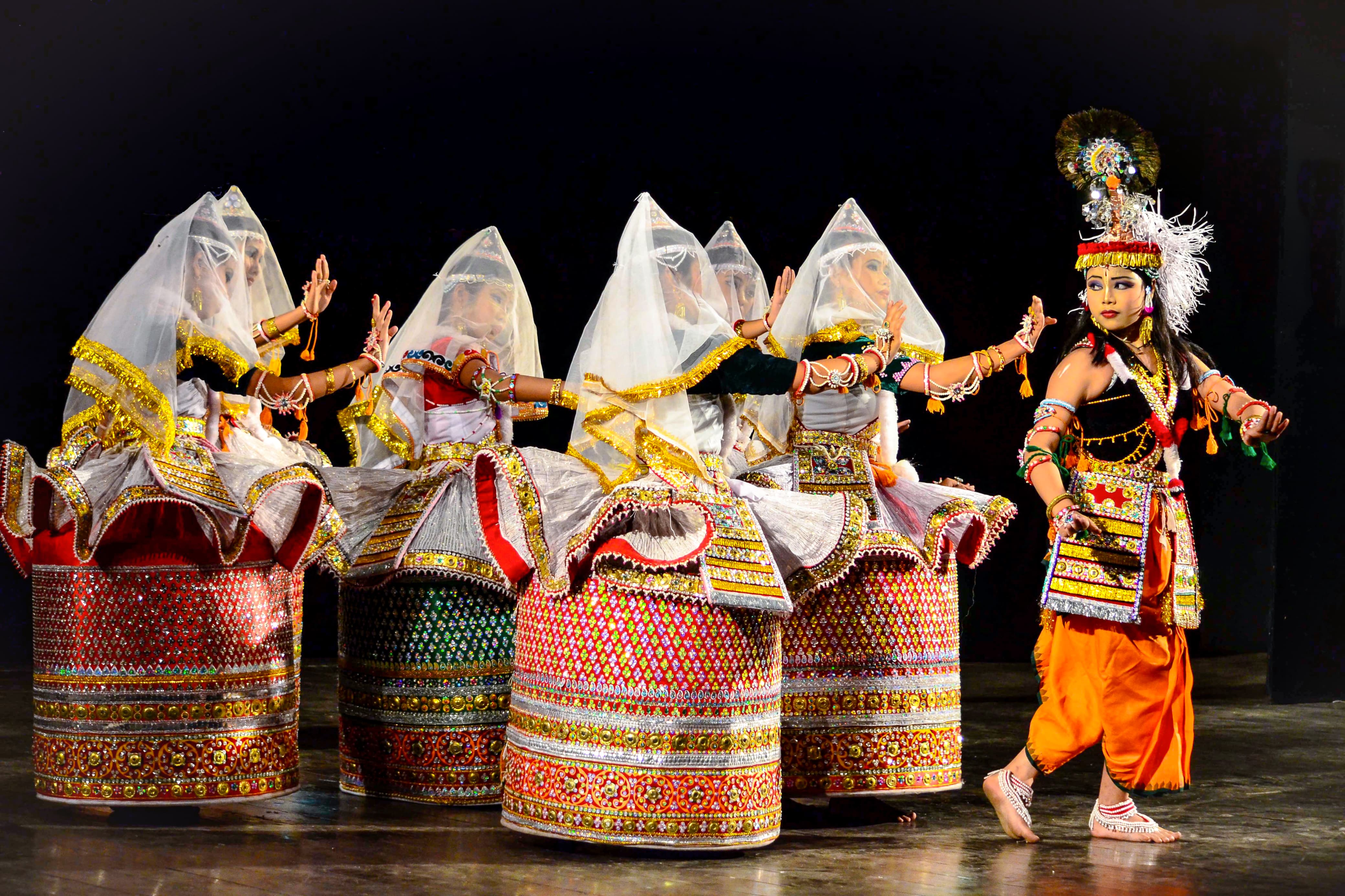Traditional Manipuri dance performance